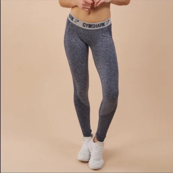 Gymshark Flex Leggings Blue/Gray - Picture 1 of 5